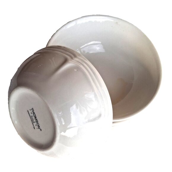 5 Thomson Bianca White 5 1/2” Fruit/ Dessert /Sauce Bowl-Embossed Lines - Picture 3 of 7